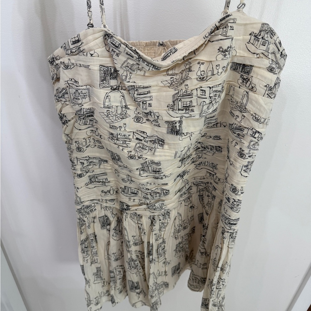 Abercrombie & Fitch Cream Printed Dress